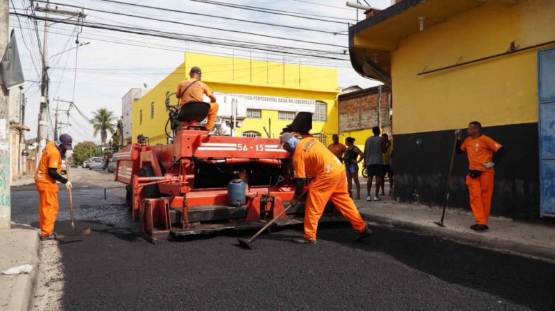 Via do Jardim Catarina recebe pavimentação