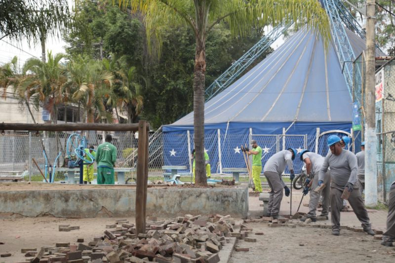 Praças no Jardim Catarina e Boaçu começam a ser reformadas