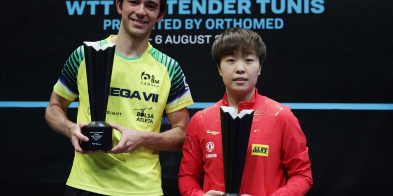 Calderano derrota francês e conquista o WTT Contender da Tunísia