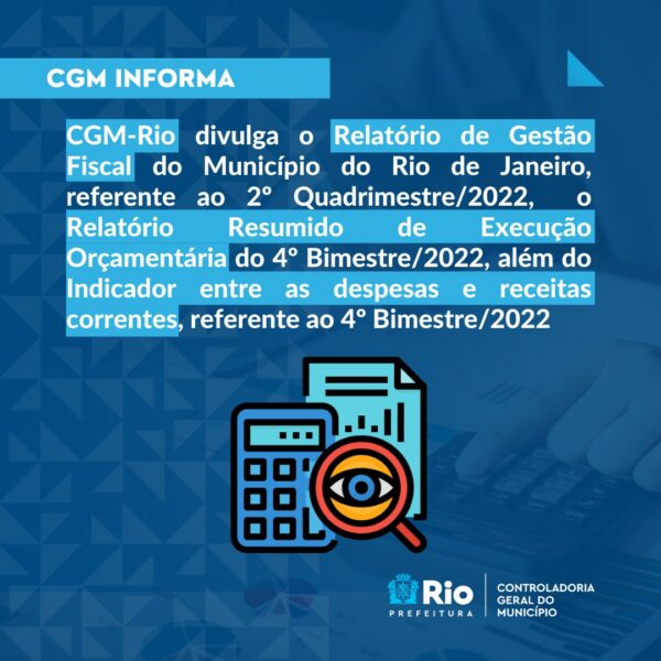 CGM-Rio divulga relatório de Gestão fiscal do município – Prefeitura da Cidade do Rio de Janeiro