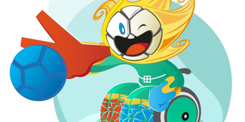 Mascote do Mundial de bocha homenageia multicampeão paralímpico