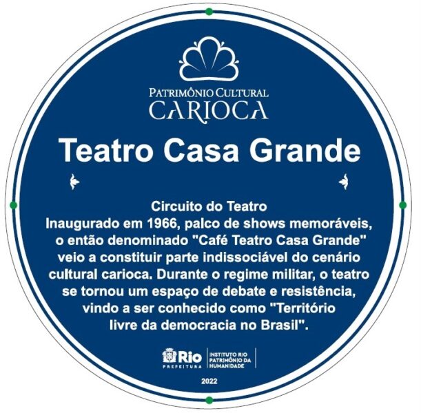 Prefeitura declara Teatro Casa Grande Patrimônio Cultural do Rio – Prefeitura da Cidade do Rio de Janeiro