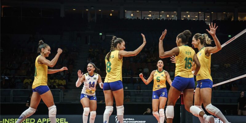 Brasil vai às quartas após virar contra Bélgica no Mundial de Vôlei
