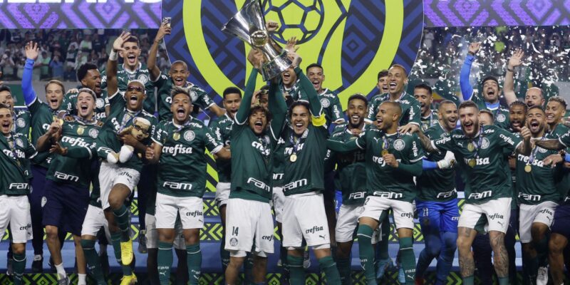 Palmeiras vence América-MG e recebe troféu de campeão Brasileiro