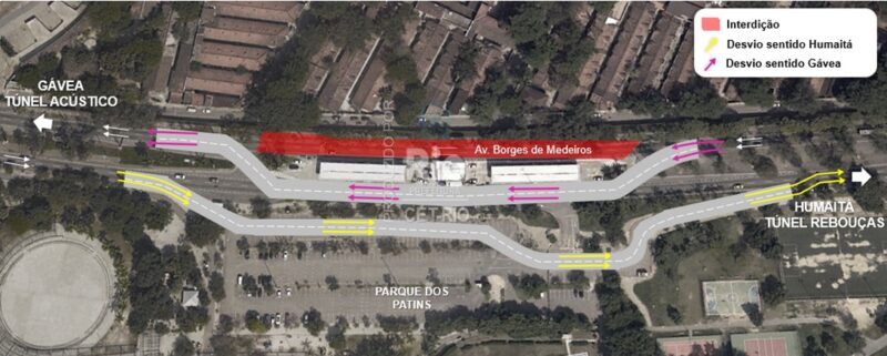 Avenida Borges de Medeiros terá novas interdições na altura do Parque dos Patins – Prefeitura da Cidade do Rio de Janeiro