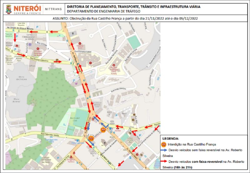 Nova etapa de obra interdita a Rua Castilho França, em Icaraí – Prefeitura Municipal de Niterói