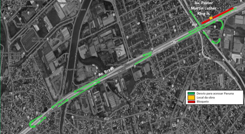 Acesso da Avenida Brasil para Avenida Pastor Martin Luther King será interditado para obras – Prefeitura da Cidade do Rio de Janeiro