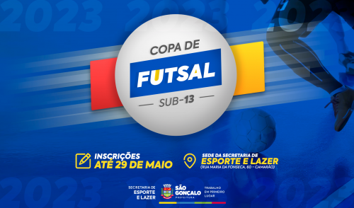 São Gonçalo inscreve para Copa de Futsal Sub-13