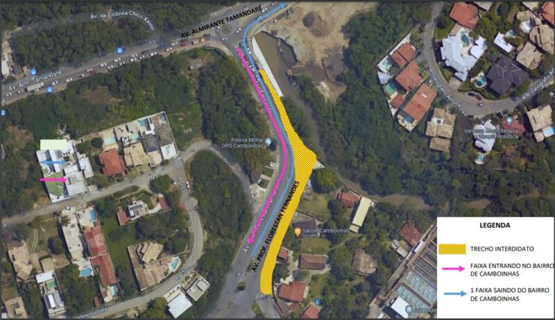 Saída de Camboinhas terá faixa de trânsito interditada para obras – Prefeitura Municipal de Niterói