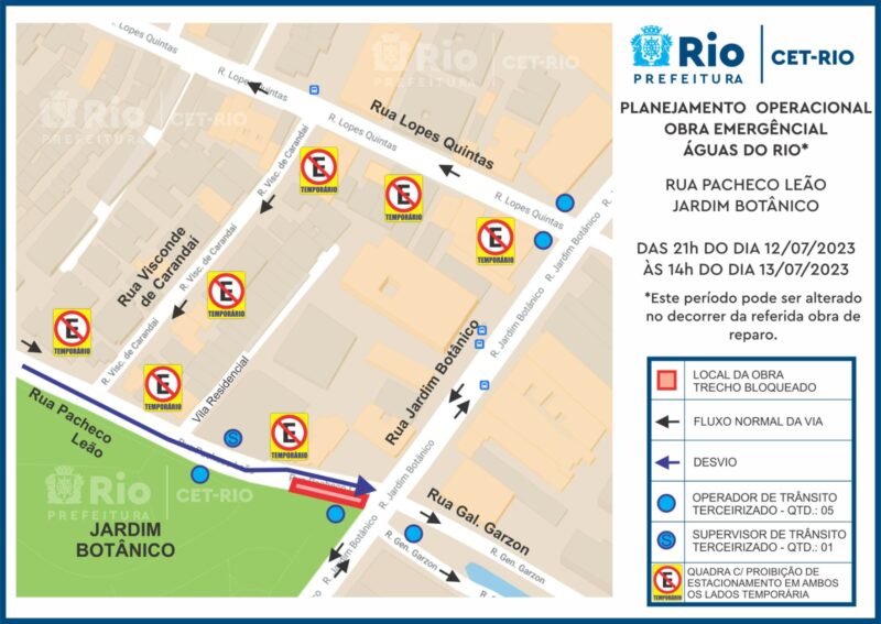 Rua Pacheco Leão terá interdição para obra emergencial em adutora – Prefeitura da Cidade do Rio de Janeiro