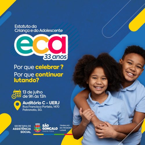 São Gonçalo promove debates sobre os 33 anos do ECA