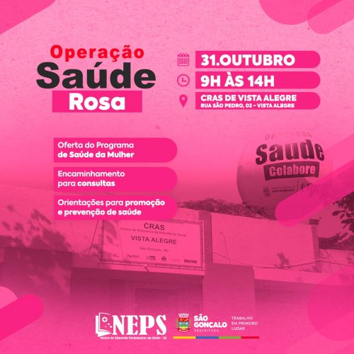 Operação Saúde Rosa no CRAS de Vista Alegre