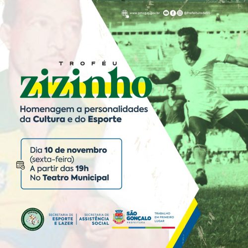São Gonçalo entrega Troféu Zizinho a personalidades da cultura e do esporte