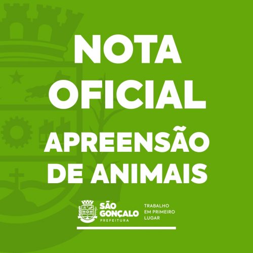 NOTA OFICIAL SOBRE APREENSÃO DE ANIMAIS