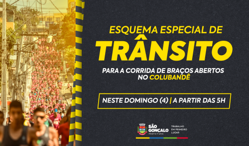 Esquema de trânsito para corrida no Colubandê neste domingo