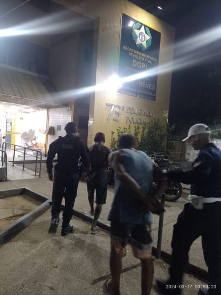 Presos pela Guarda Municipal por furto de cabos no Galo Branco