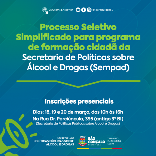 São Gonçalo inscreve para processo seletivo