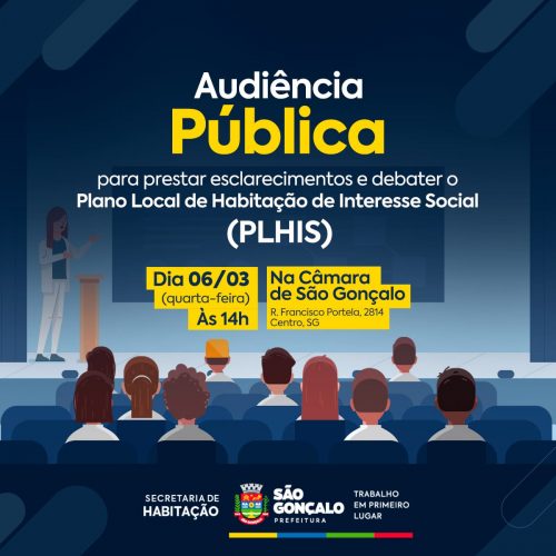 São Gonçalo promove audiência pública sobre plano de habitação