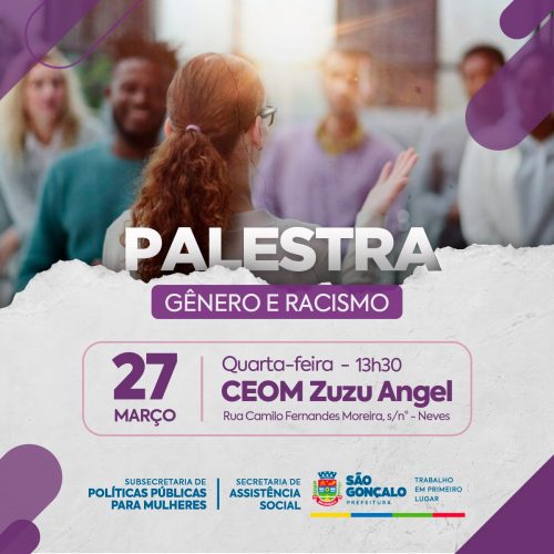 São Gonçalo promove palestra sobre gênero e racismo