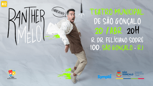Municipal recebe stand up do humorista Ranther Melo