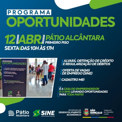 Prefeitura realiza nova edição do Oportunidades