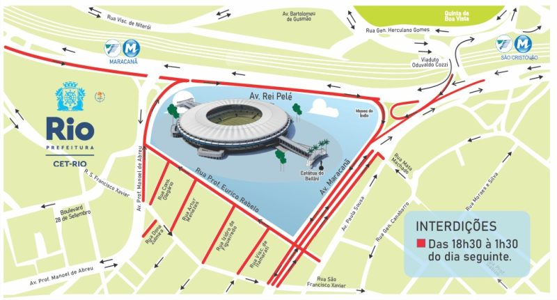 CET-Rio monta esquema de trânsito para jogo da Libertadores, no Maracanã, nesta quarta-feira – Prefeitura da Cidade do Rio de Janeiro