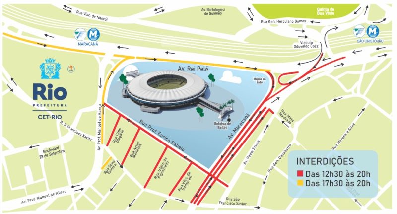 Entorno do Maracanã tem esquema especial de trânsito para jogo do Brasileirão, neste sábado – Prefeitura da Cidade do Rio de Janeiro