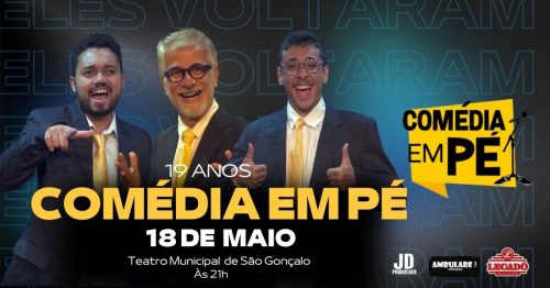Municipal de São Gonçalo recebe Comédia em Pé