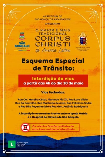 São Gonçalo se prepara para celebração de Corpus Christi