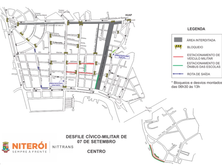 Prefeitura de Niterói divulga esquema de trânsito para os desfiles cívicos – Prefeitura Municipal de Niterói