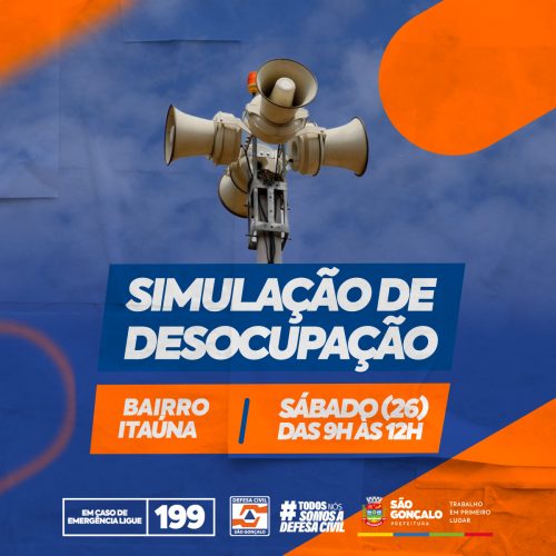 Defesa Civil realizará simulado de desocupação em Itaúna neste sábado (26)