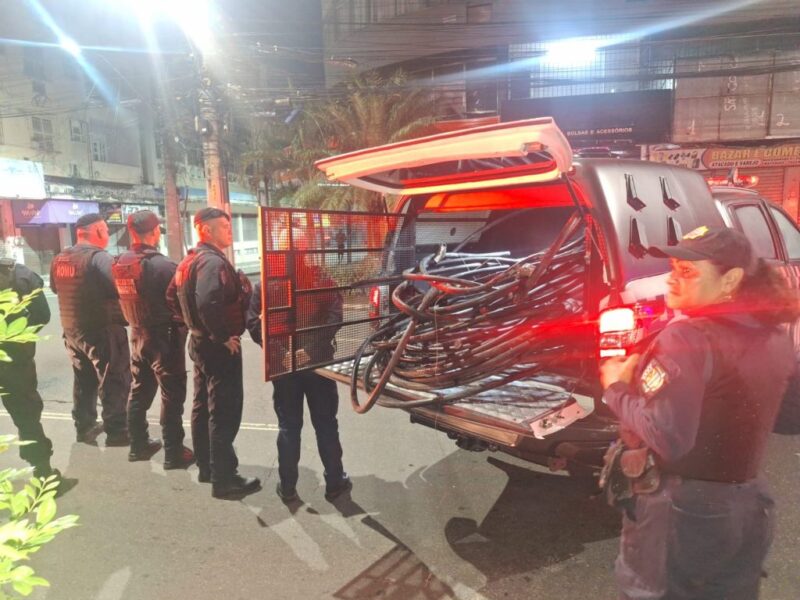 Guarda Municipal de São Gonçalo prende quatro por furto de cabos