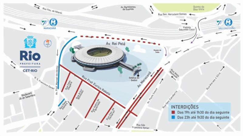 CET-Rio monta esquema de trânsito para jogo entre Fluminense e Fortaleza, no Maracanã, nesta sexta-feira – Prefeitura da Cidade do Rio de Janeiro