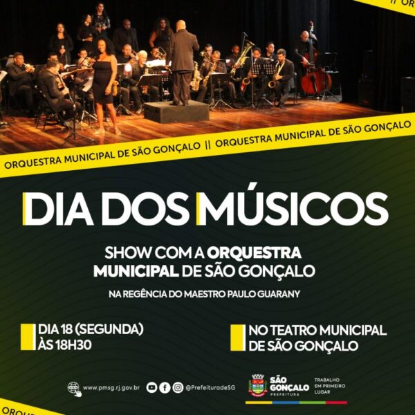 Orquestra Municipal de São Gonçalo celebra Dia do Músico com concerto gratuito