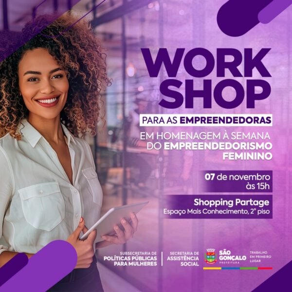São Gonçalo promove workshop para mulheres empreendedoras