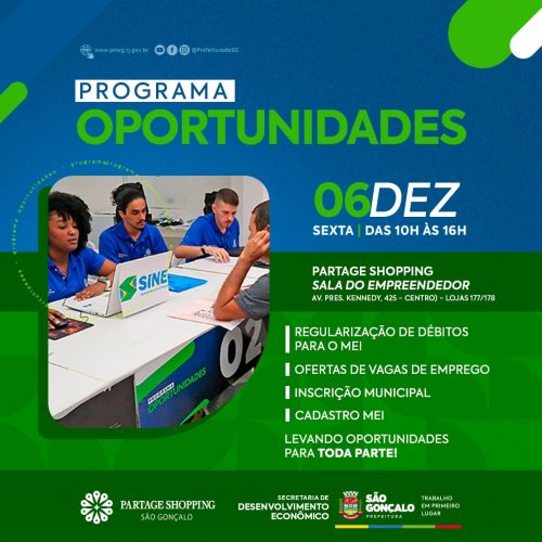 Programa Oportunidades realiza mais uma edição nesta sexta-feira