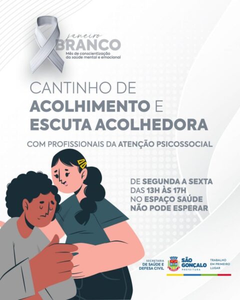  São Gonçalo reforça atendimento psicossocial no Janeiro Branco