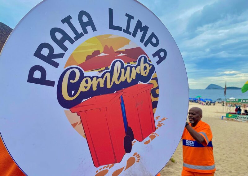 Praia de Ipanema recebeu dois dias de campanha de conscientização da Comlurb – Prefeitura da Cidade do Rio de Janeiro