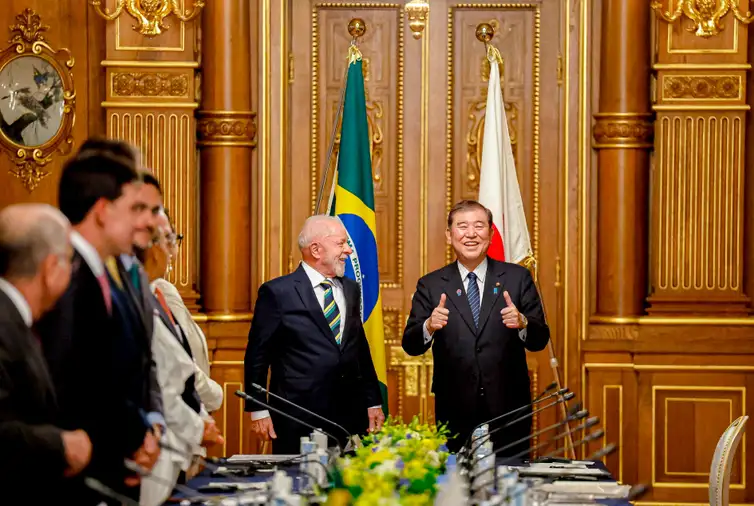 Ricardo Stuckert Presidente da República, Luiz Inácio Lula da Silva, durante reunião bilateral com o Primeiro-Ministro do Japão, Shigeru Ishiba, na sala Kacho-no-Ma, do Palácio Akasaka. Tóquio - Japão.
Foto: Ricardo Stuckert / PR