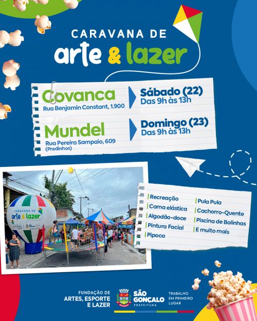 Caravana de Arte e Lazer chega à Covanca e ao Mundel