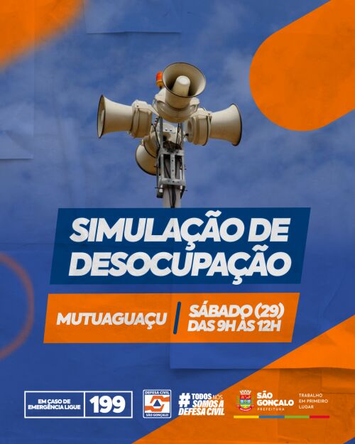 Defesa Civil vai realizar exercício simulado neste sábado