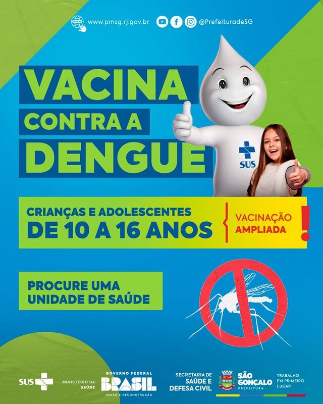 São Gonçalo amplia público para vacina contra dengue