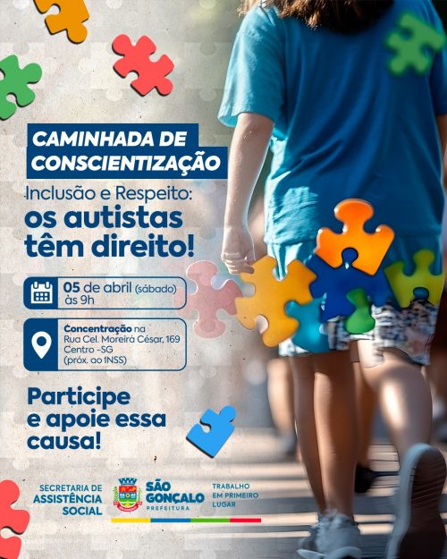 São Gonçalo tem programação para conscientizar sobre autismo