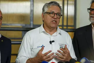 Tânia Rêgo/Agência Brasil Rio de Janeiro (RJ) 28/03/2025 - O ministro da Saúde, Alexandre Padilha, anuncia mais uma etapa da reestruturação dos hospitais federais do Rio de Janeiro. Será assinado Acordo de Cooperação Técnica entre a Fiocruz e o Ministério da Saúde, envolvendo o Hospital Federal da Lagoa e o Instituto Nacional de Saúde da Mulher, da Criança e do Adolescente Fernandes Figueira (IFF).
Foto: Tânia Rêgo/Agência Brasil