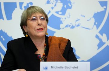 REUTERS/Denis Balibouse/Direitos Reservados FILE PHOTO: UN High Commissioner for Human Rights Michelle Bachelet attends an event at the United Nations in Geneva
