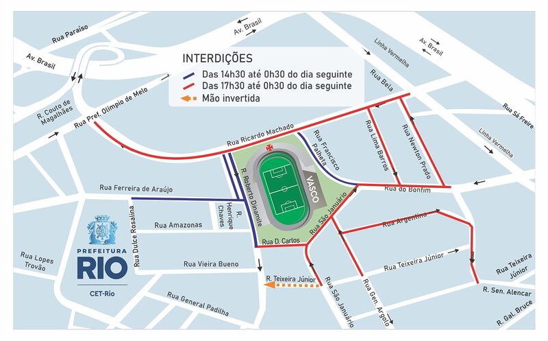 CET-Rio monta esquema de trânsito para jogo entre Vasco x Lanús (ARG) em São Januário – Prefeitura da Cidade do Rio de Janeiro