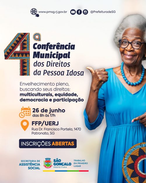 São Gonçalo abre inscrições para IV Conferência Municipal da Pessoa Idosa