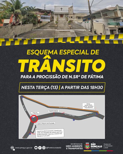 São Gonçalo muda trânsito do Barro Vermelho para procissão nesta terça-feira
