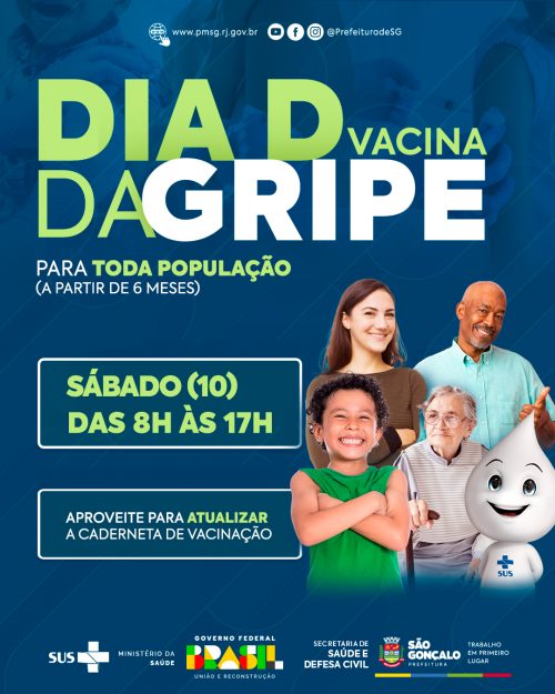 São Gonçalo tem Dia D de Vacinação contra a gripe neste sábado