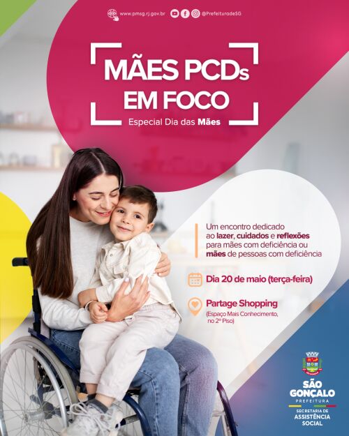São Gonçalo vai realizar evento para mães PCDs no Partage Shopping